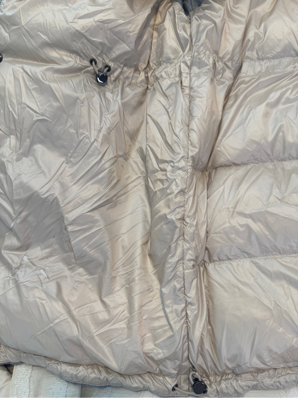 Peserico Italy Medium Down Quilted Long Vest Hooded Beaded Luxury Designer - Picture 10 of 13